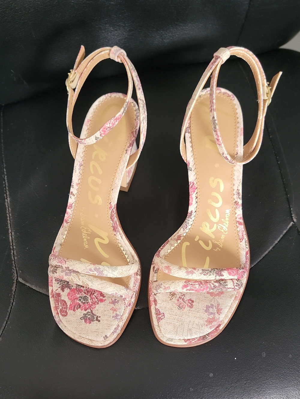 Circus by Sam Edelman Floral Pink Ankle-Strap Heels
